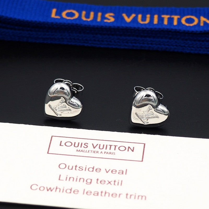 Louis Vuitton Heart 18K Gold Earrings