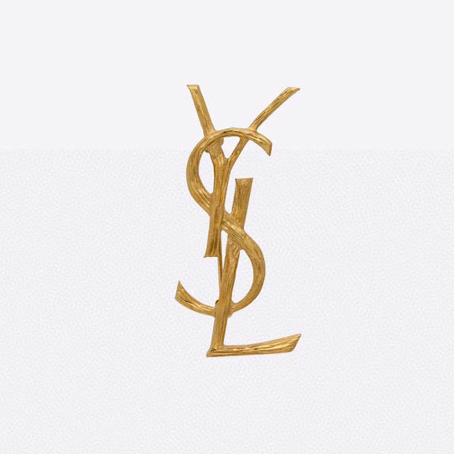 YSL Vintage 18K Gold Brooch