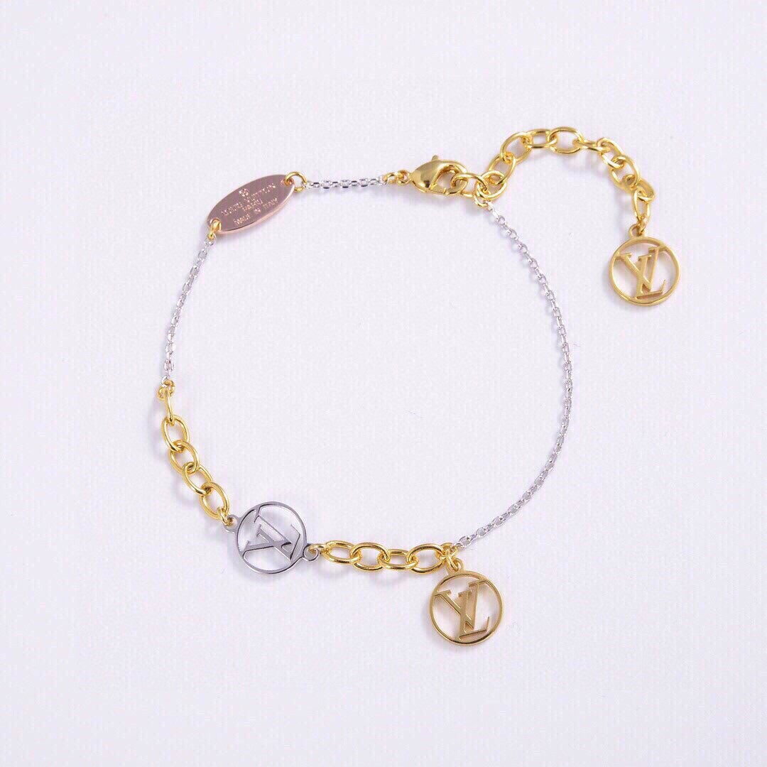 Louis Vuitton Logomania 18K Gold Bracelet