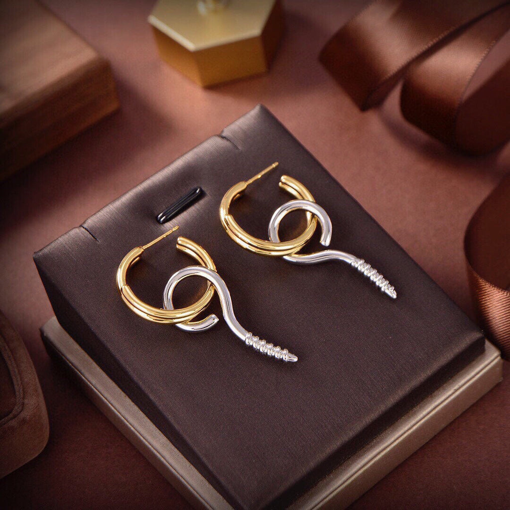 Balenciaga Screw 18K Gold Earrings