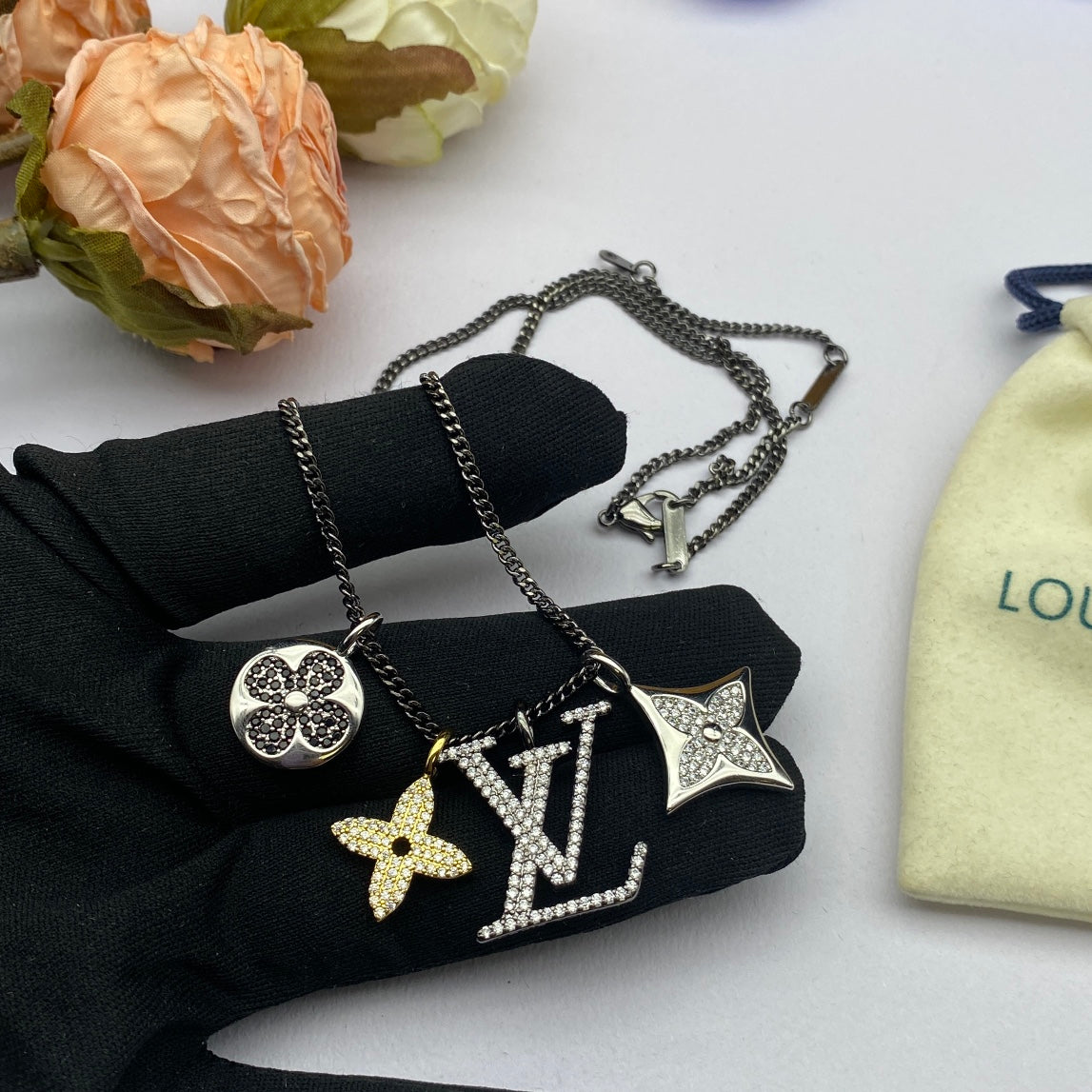 Louis Vuitton Turquoise 18K Gold Necklace