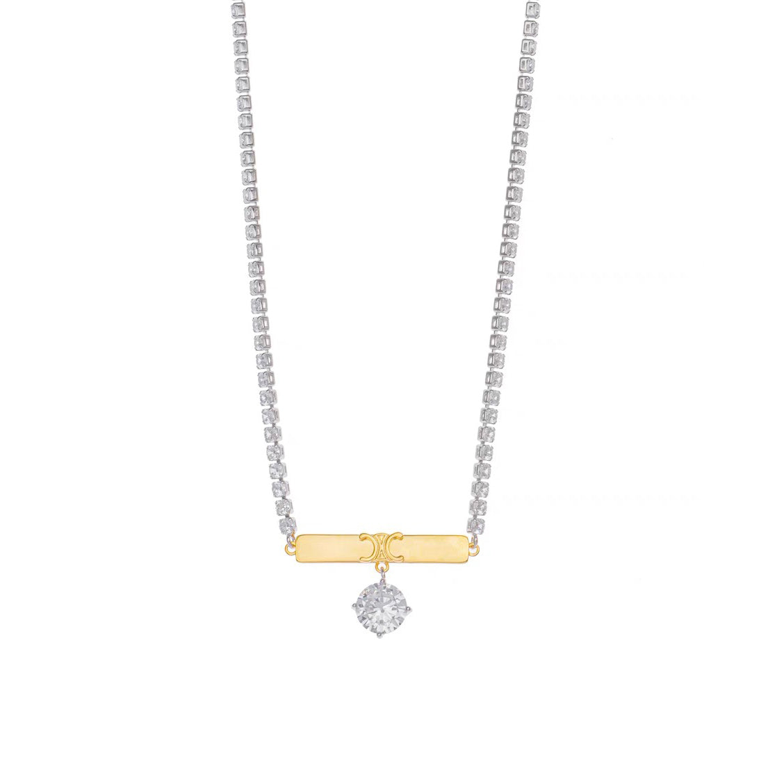 Celine Celine Line Diamonds 18K Gold Necklace