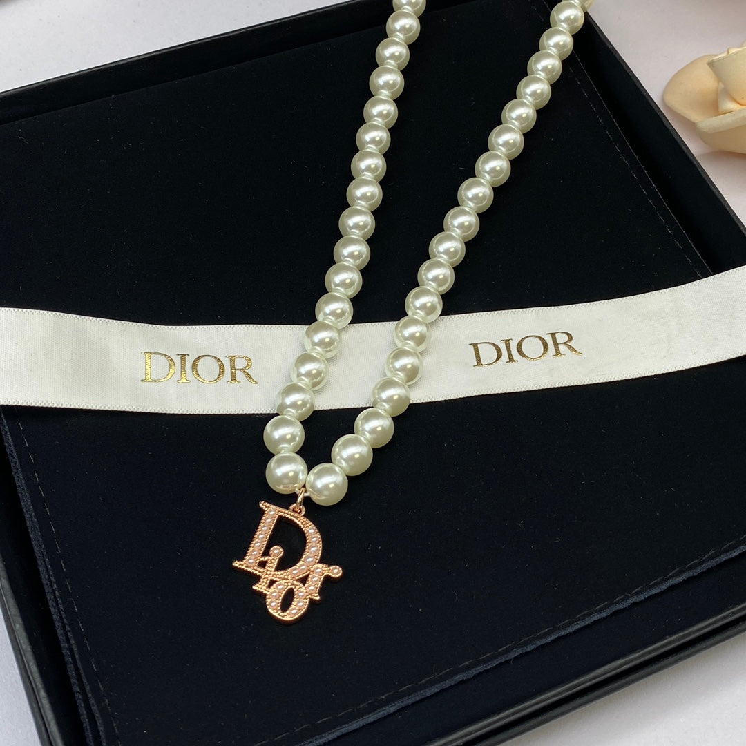 Dior Pearl 18K Gold Necklace