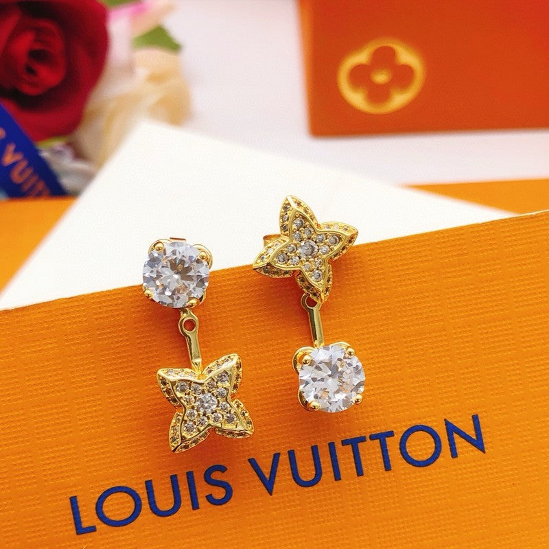 Louis Vuitton Blossom Monogram 18K Gold Earrings
