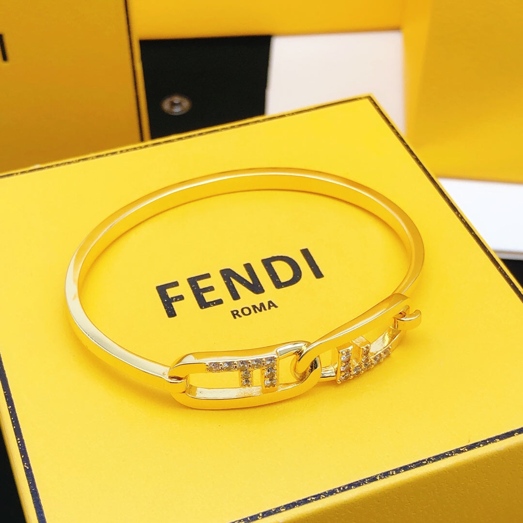 Fendi Vintage 18K Gold Bracelet