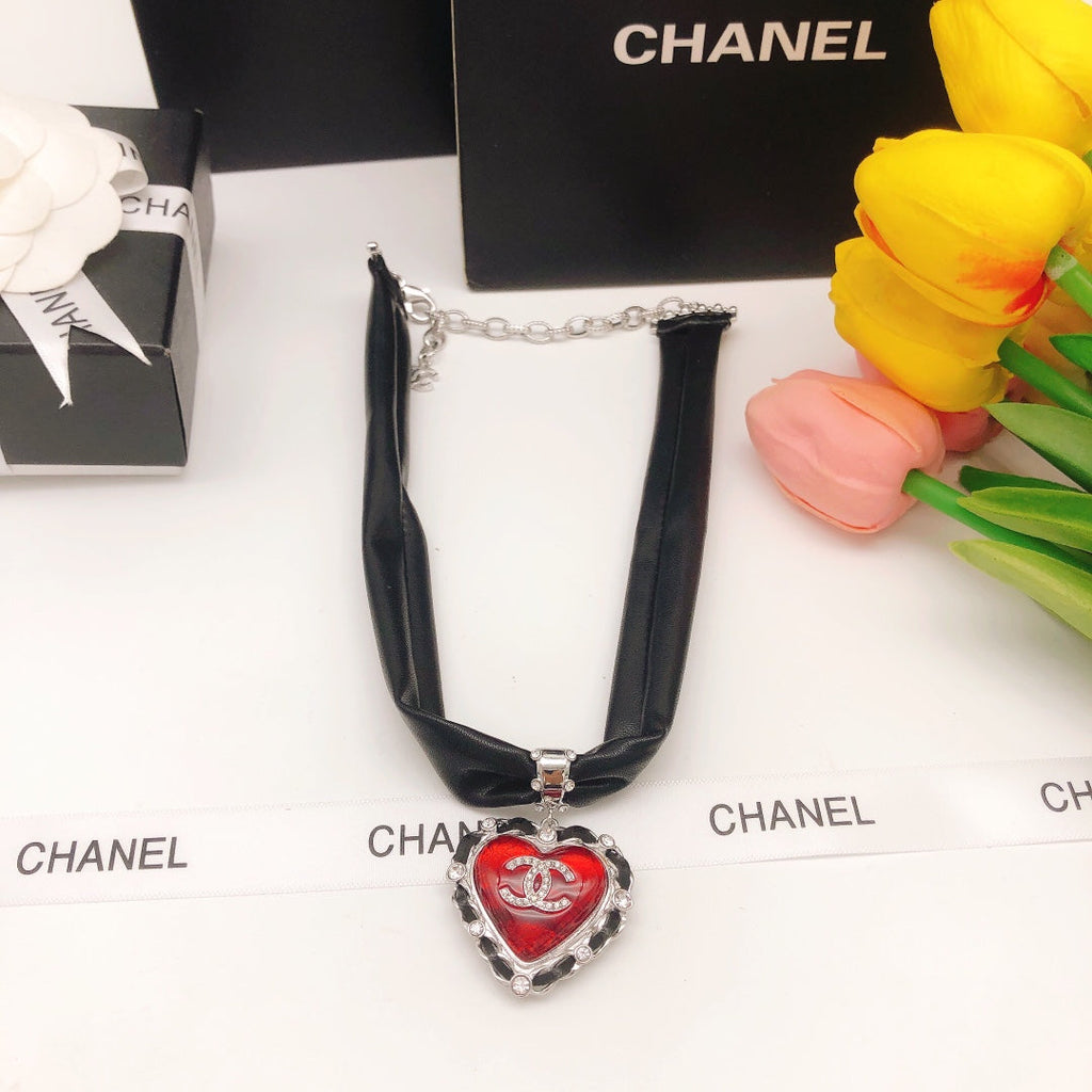 Chanel 2021 Leather Choker 18K Gold Necklace