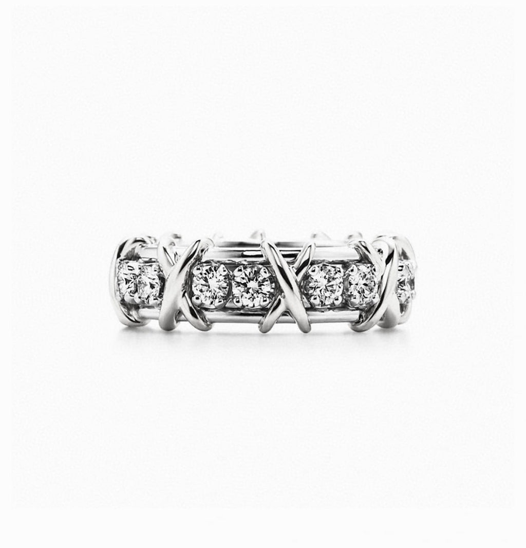 Tiffany Schlumberger Eighteen Stone 18K Gold Ring