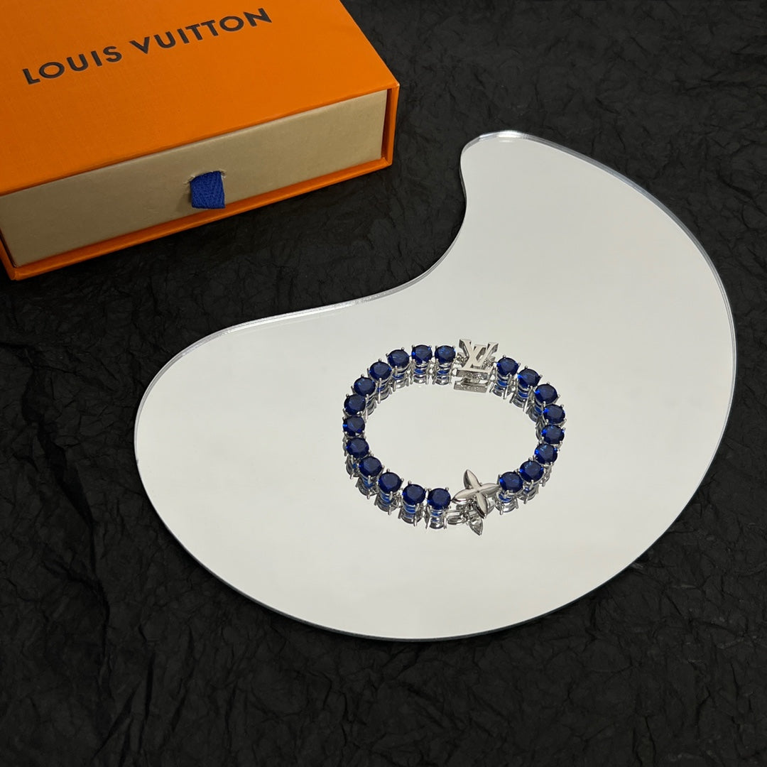 Louis Vuitton Crystal 18K Gold Bracelet