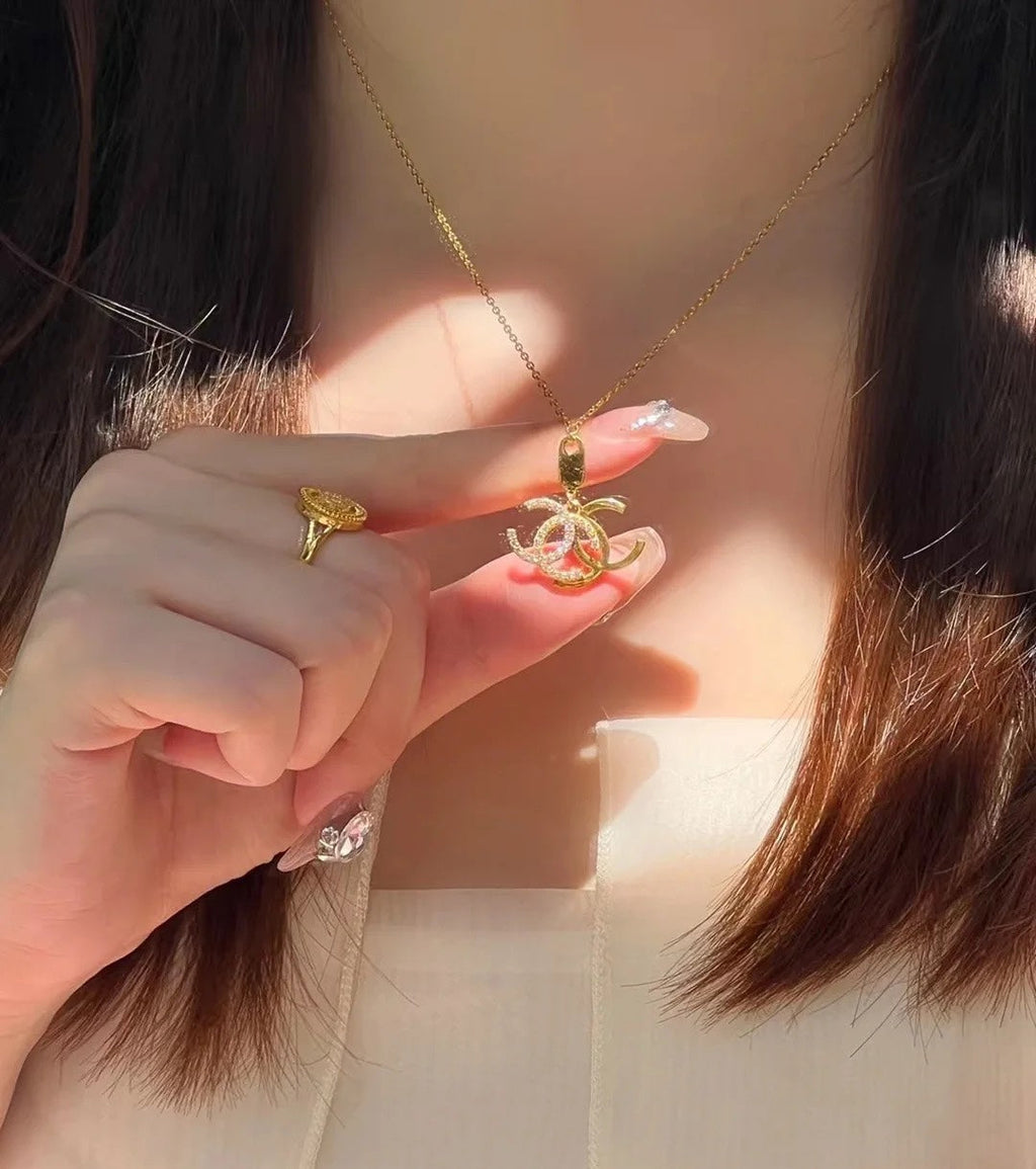 Chanel Diamond Long 18K Gold Necklace
