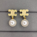Celine Pearls 18K Gold Earrings