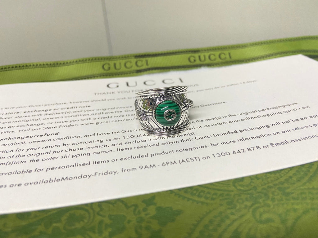 Double Gucci Garden Snake Interlocking Gucci Ring