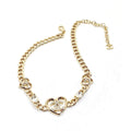 Chanel Heart Diamonds Chain 18K Gold Necklace