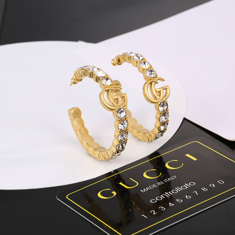 Gucci Double Circle 18K Gold Earrings