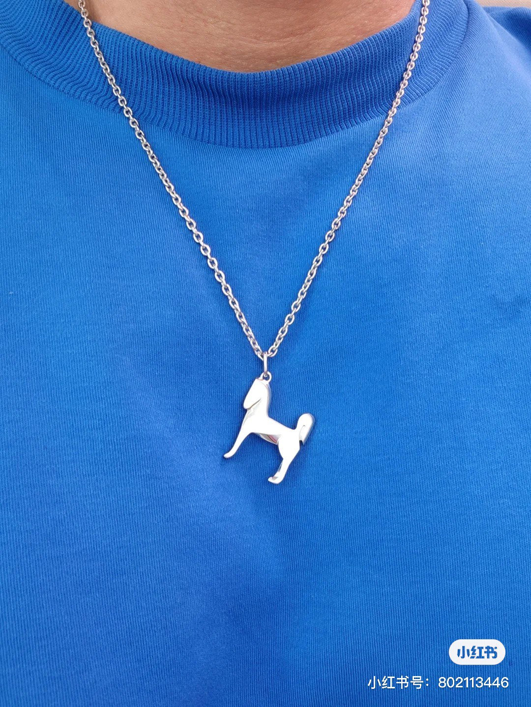 Hermes Panache Pendant 18K Gold Necklace