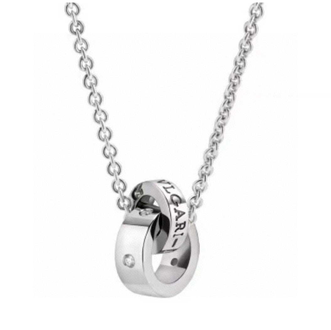 Bvlgari Two Rings 18K Gold Necklace