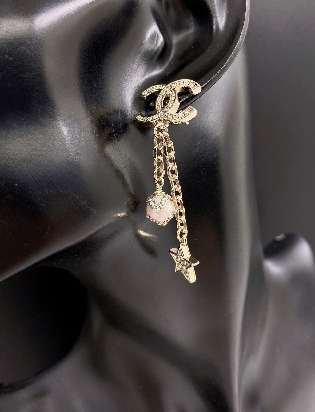 Chanel Star Pearls 18K Gold Earrings