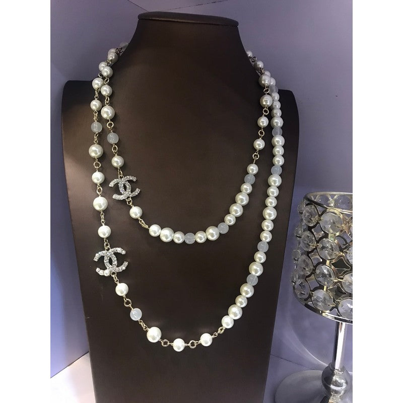 Chanel Long Pearl 18K Gold Necklace