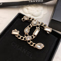 Chanel Crystals Strass 18K Gold Brooch