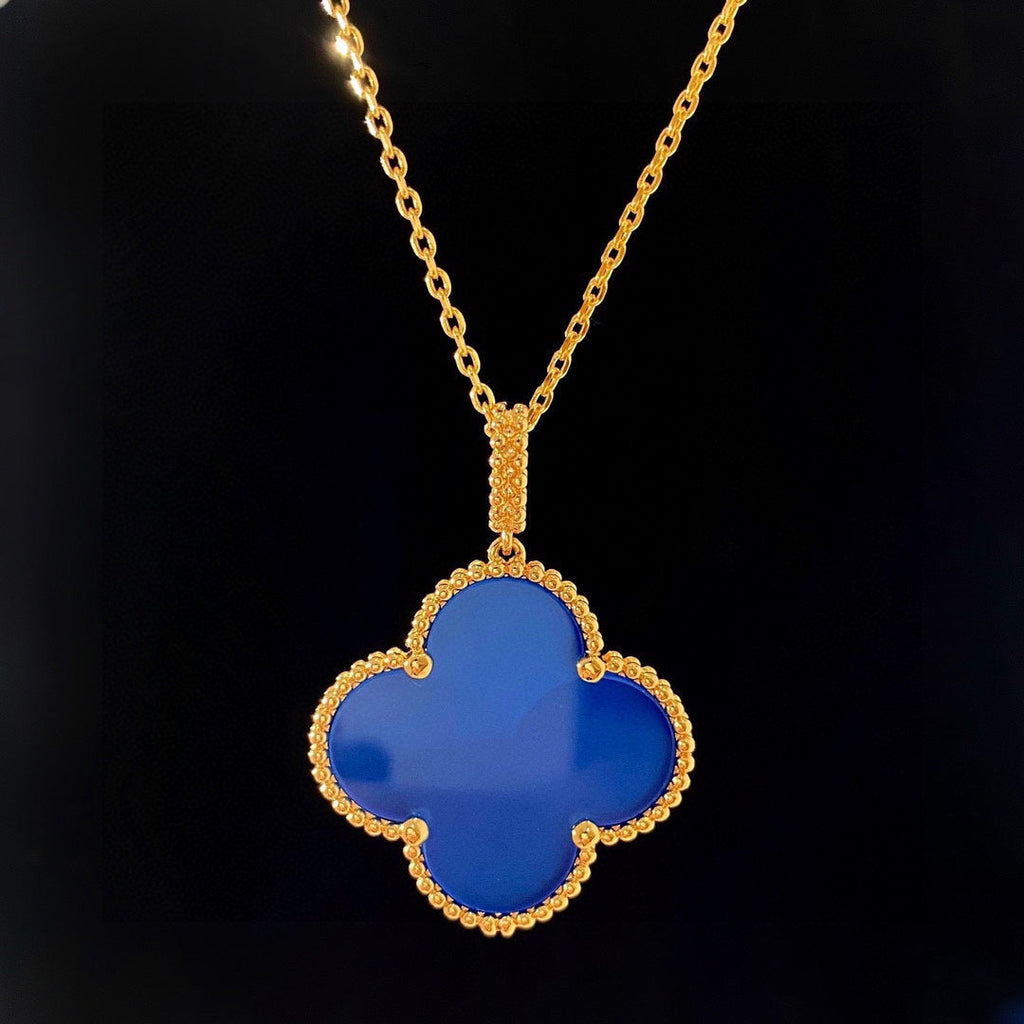 Magic Alhambra Agate Clover 18K Gold Necklace