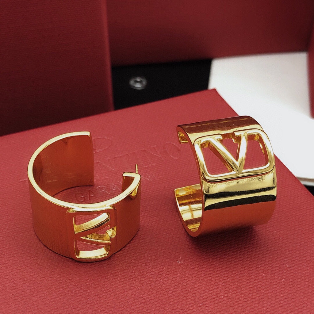 Valentino Cuff 18K Gold Earrings