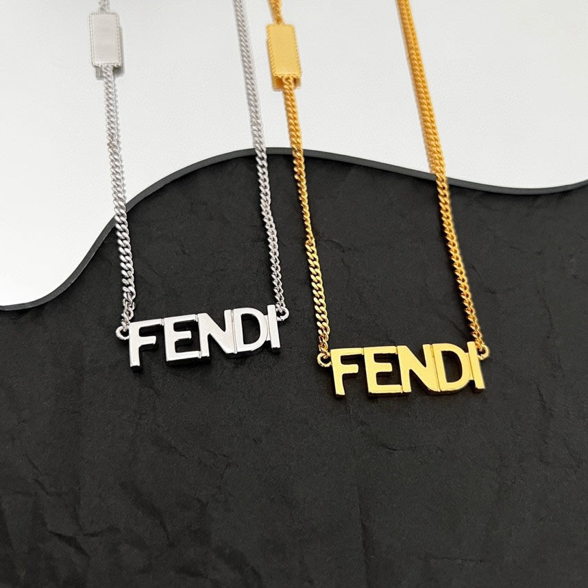 Fendi Script 18K Gold Necklace