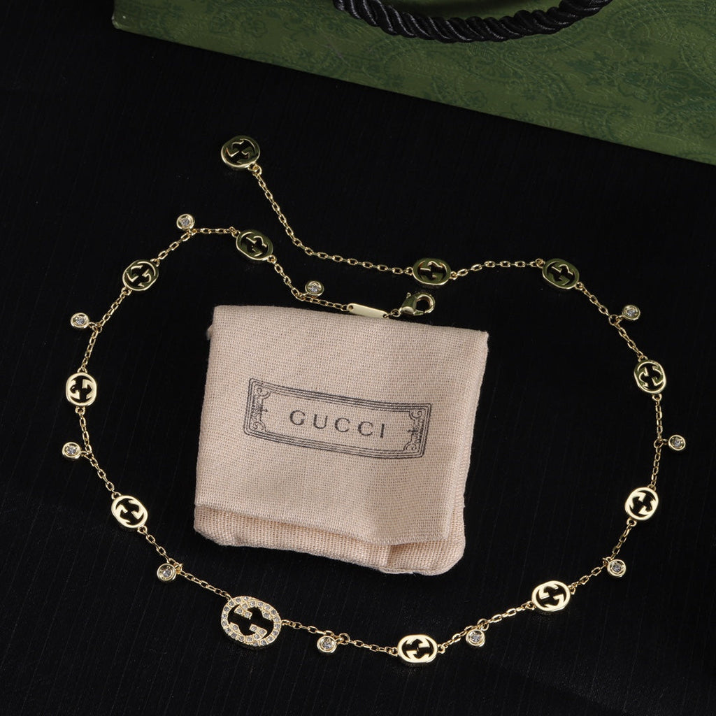 Gucci Double Chain 18K Gold Necklace