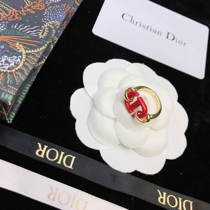 Dior Red Heart 18K Gold Ring