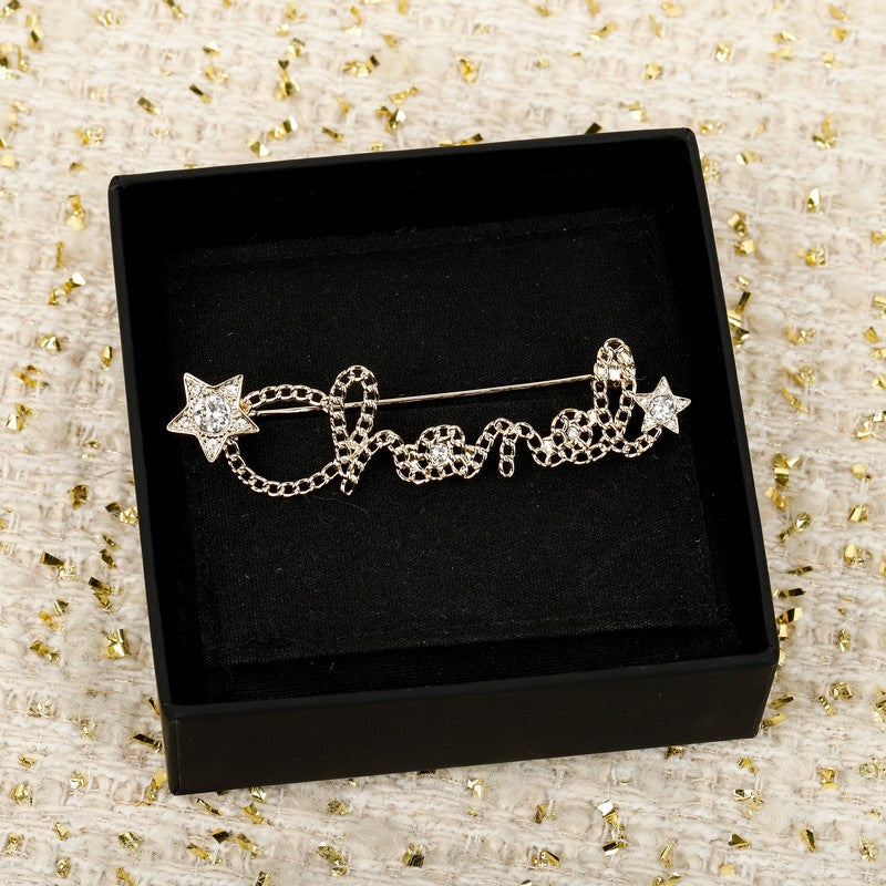 Chanel Leather Gold 18K Gold Brooch