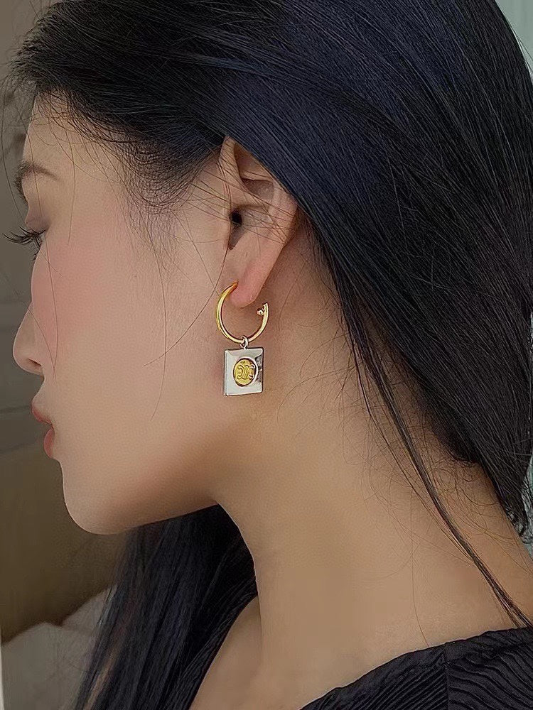 Celine Hoops 18K Gold Earrings