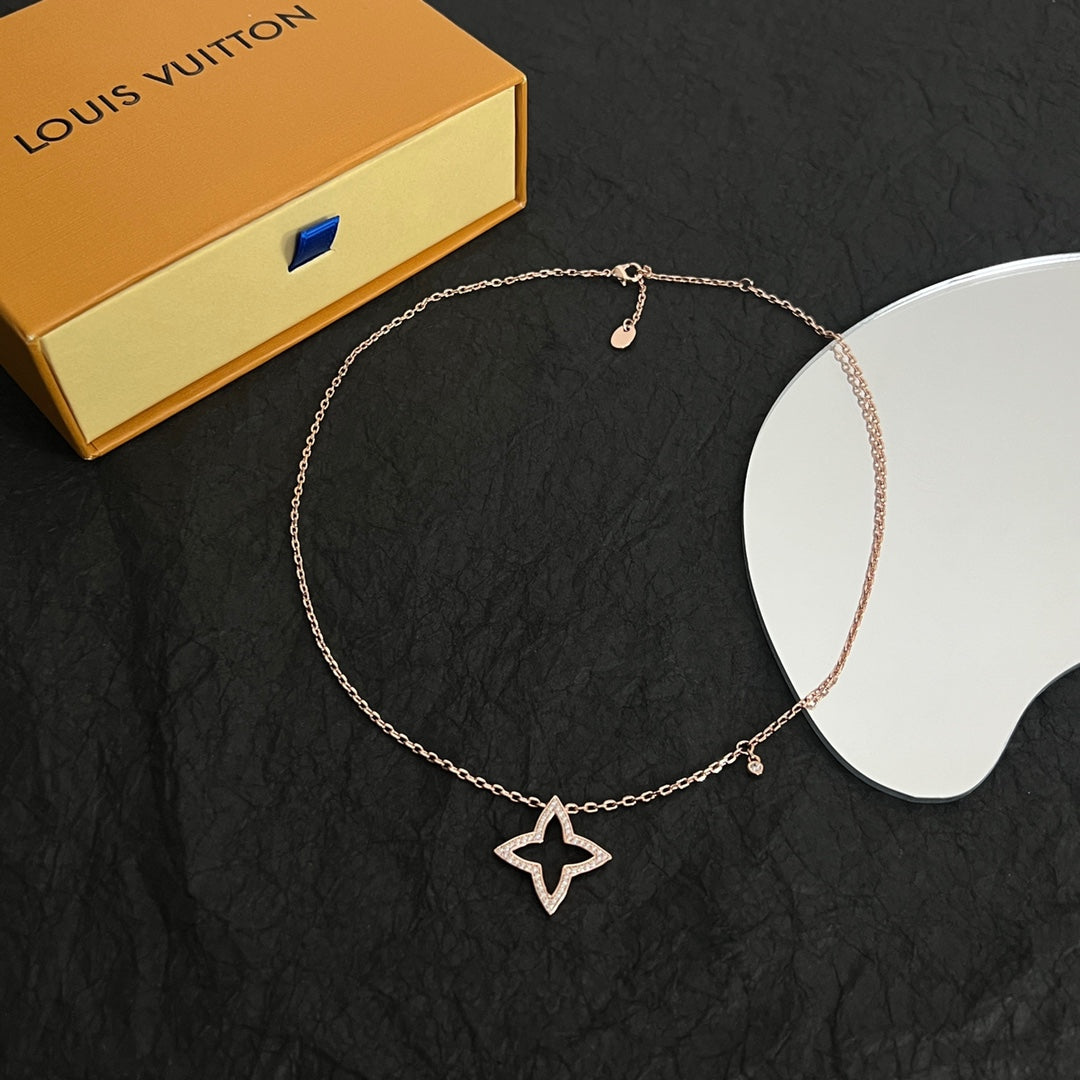 Louis Vuitton Blossom Pendant 18K Gold Necklace