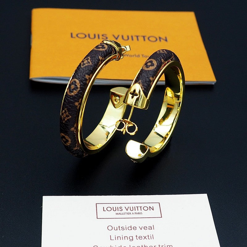 Louis Vuitton Signature 18K Gold Earrings
