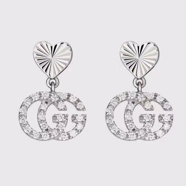 Gucci Double Running 18K Gold Earrings
