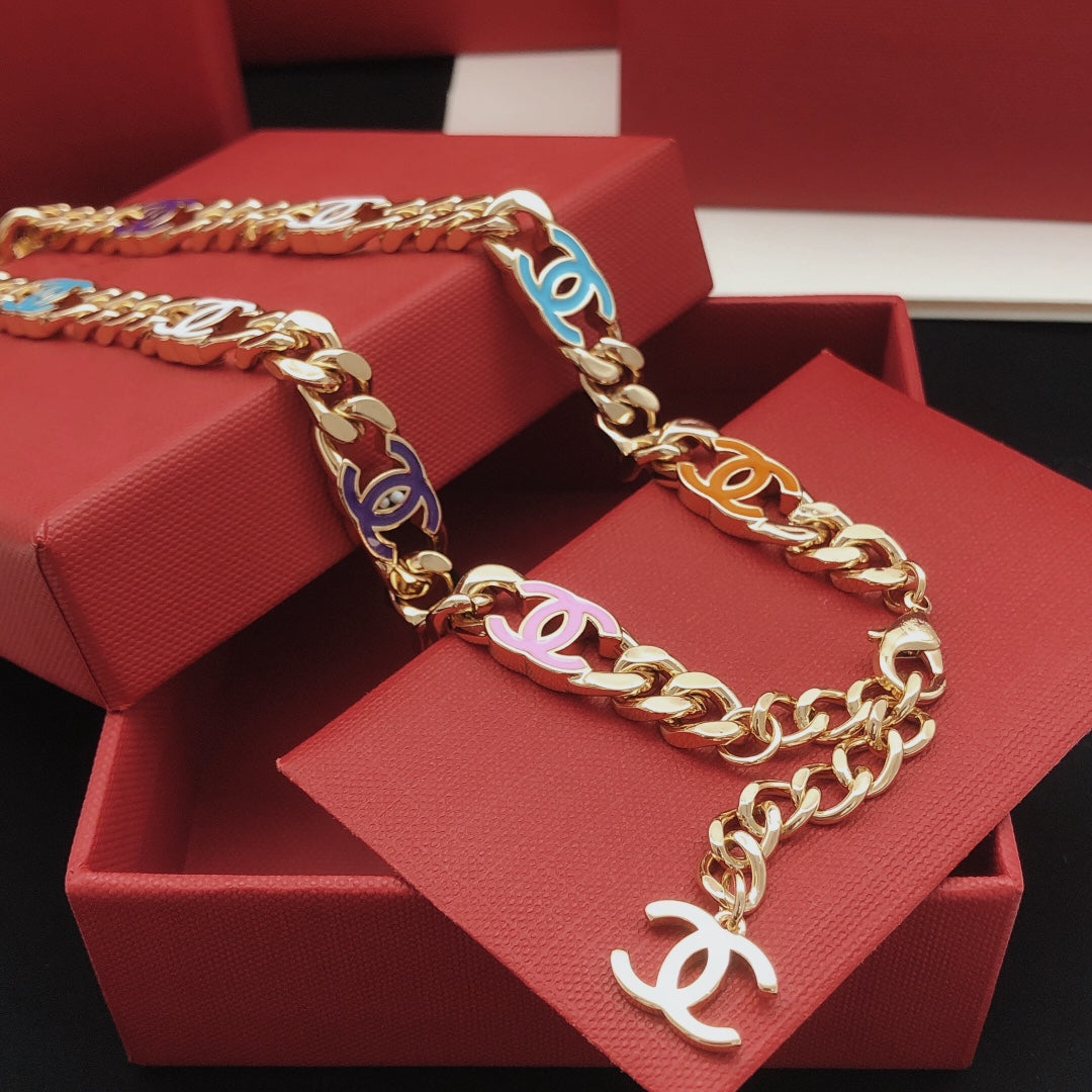 Chanel Color Chain 18K Gold Necklace