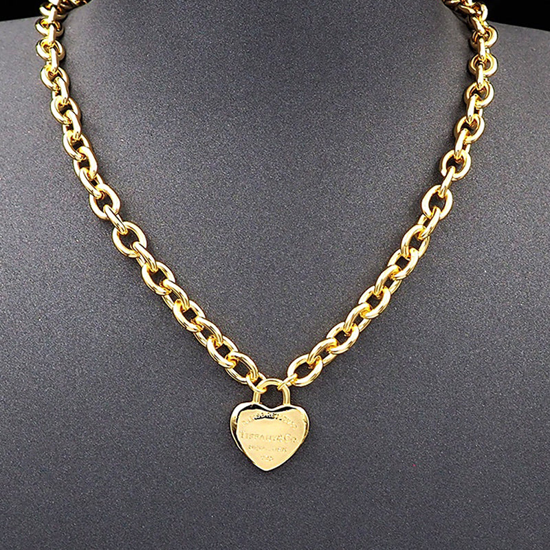 Tiffany Tag Chain 18K Gold Necklace