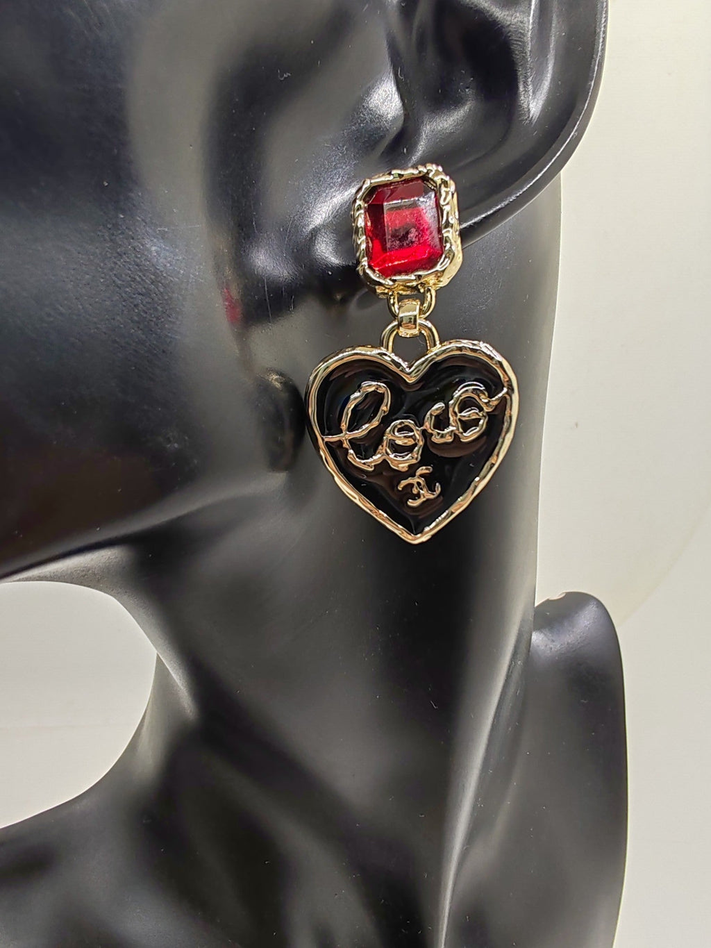 Chanel Heart 18K Gold Earrings