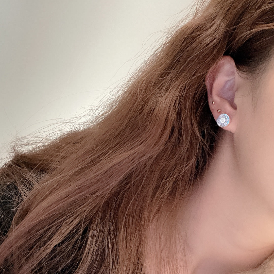 Tiffany 1837 Diamond 18K Gold Earrings