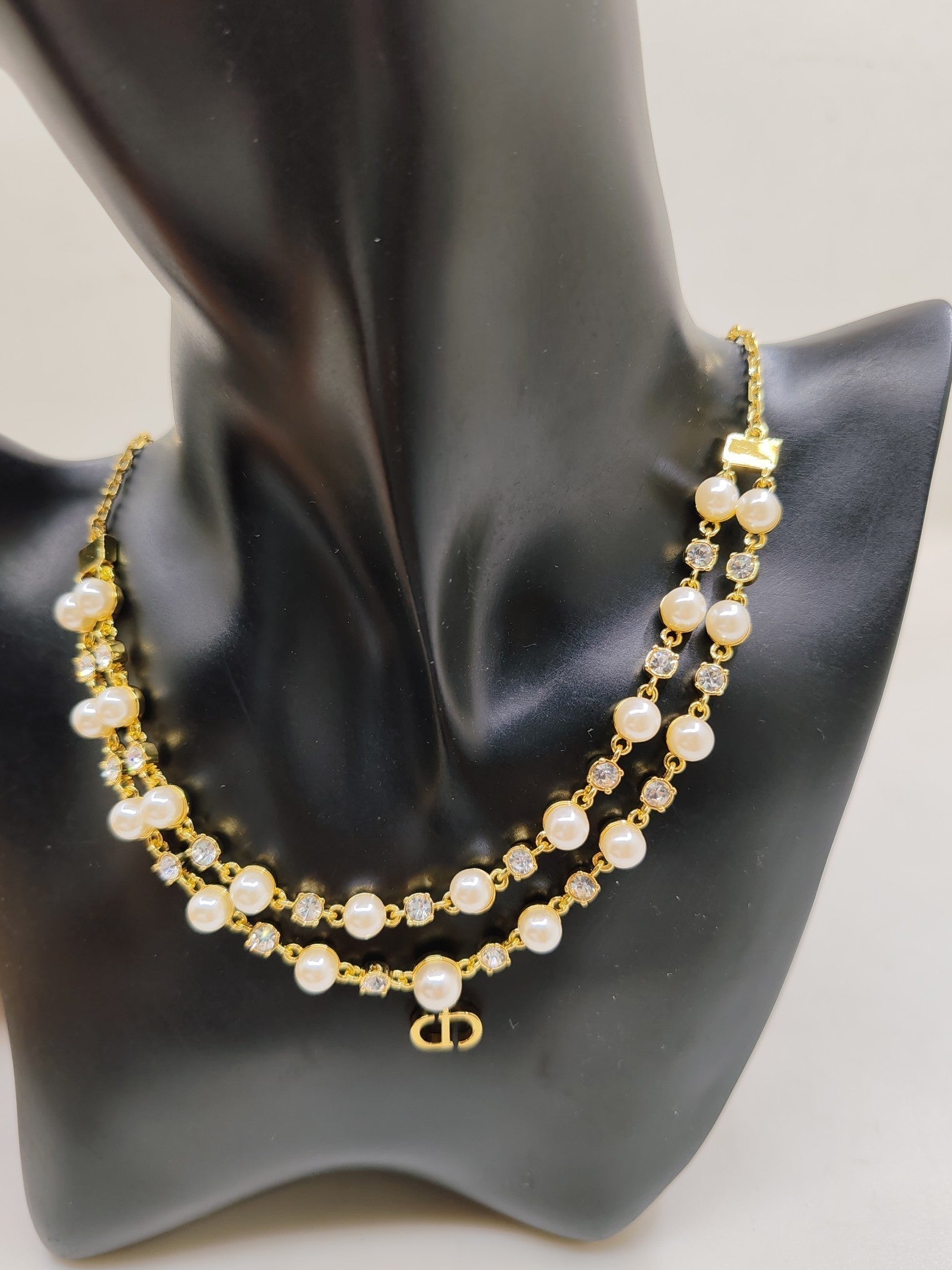 Dior Long Pearl Chain 18K Gold Necklace