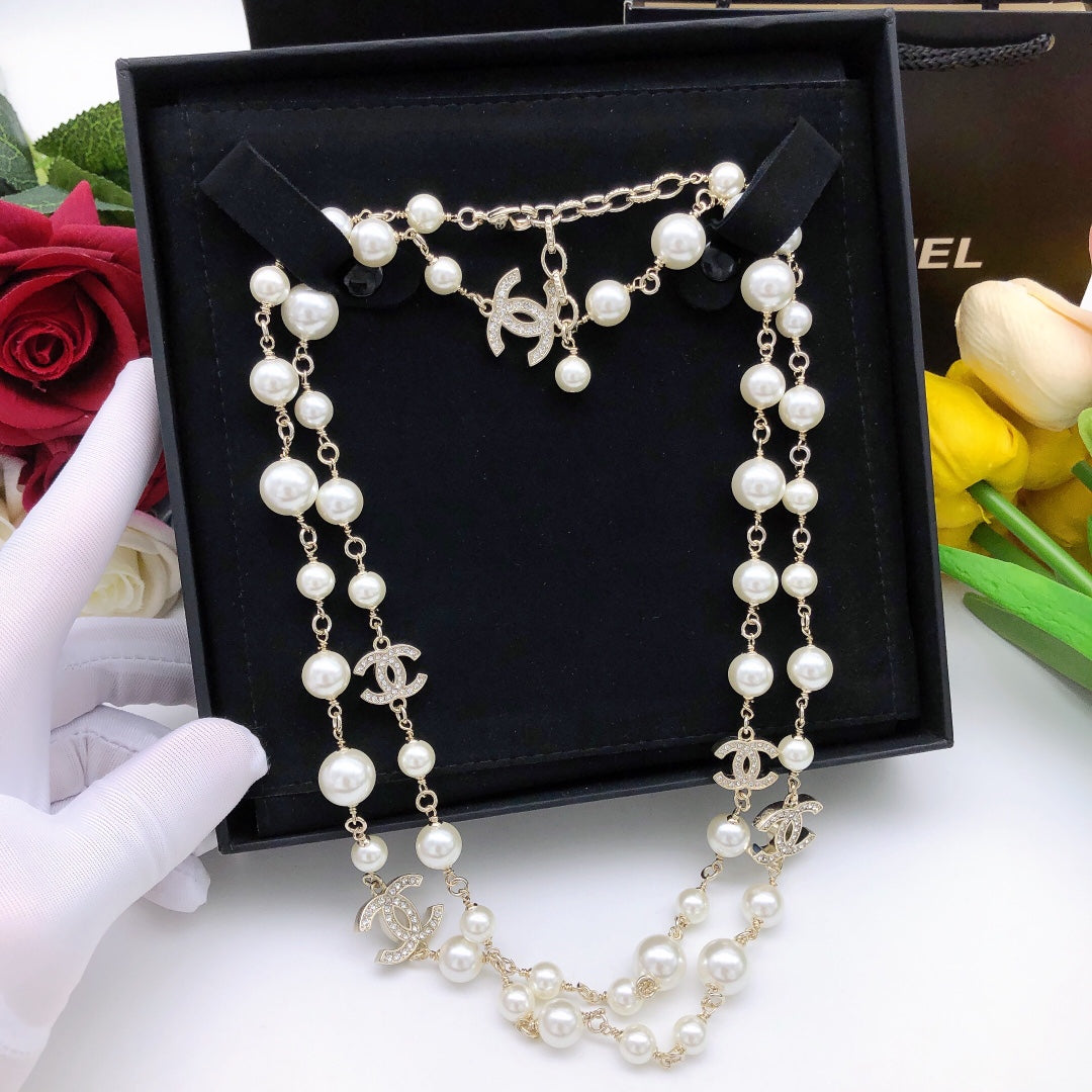 Chanel Long Pearls 18K Gold Necklace