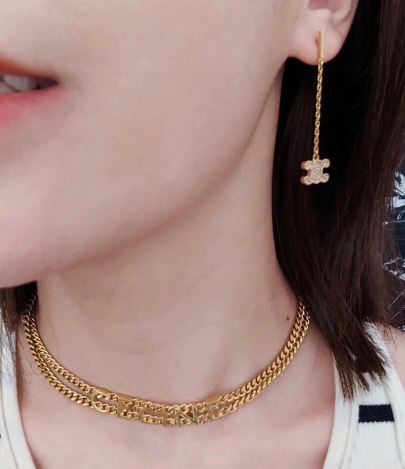 Celine Gourmette 18K Gold Necklace