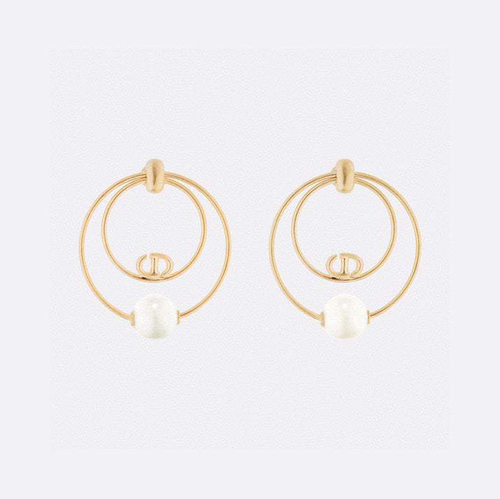 Dior Revolution Pearl 18K Gold Earrings