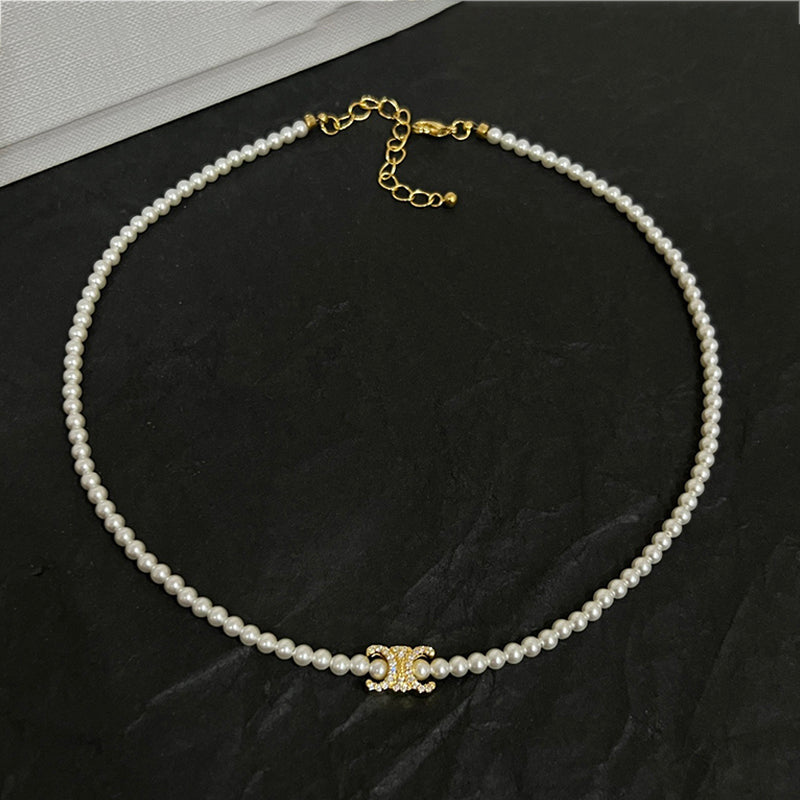 Celine Pearl 18K Gold Necklace