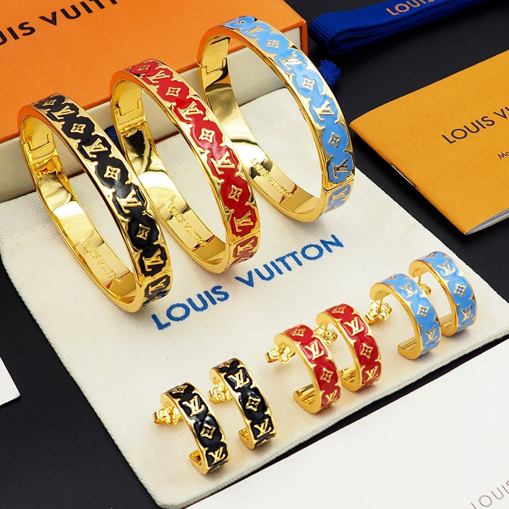 Louis Vuitton Color Monogram 18K Gold Bracelet