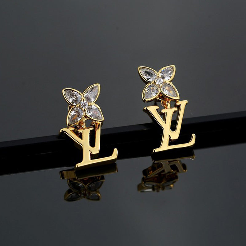 Louis Vuitton Iconic Crystal 18K Gold Earrings