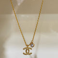 Chanel 26P Diamond Gold 18K Gold Necklace