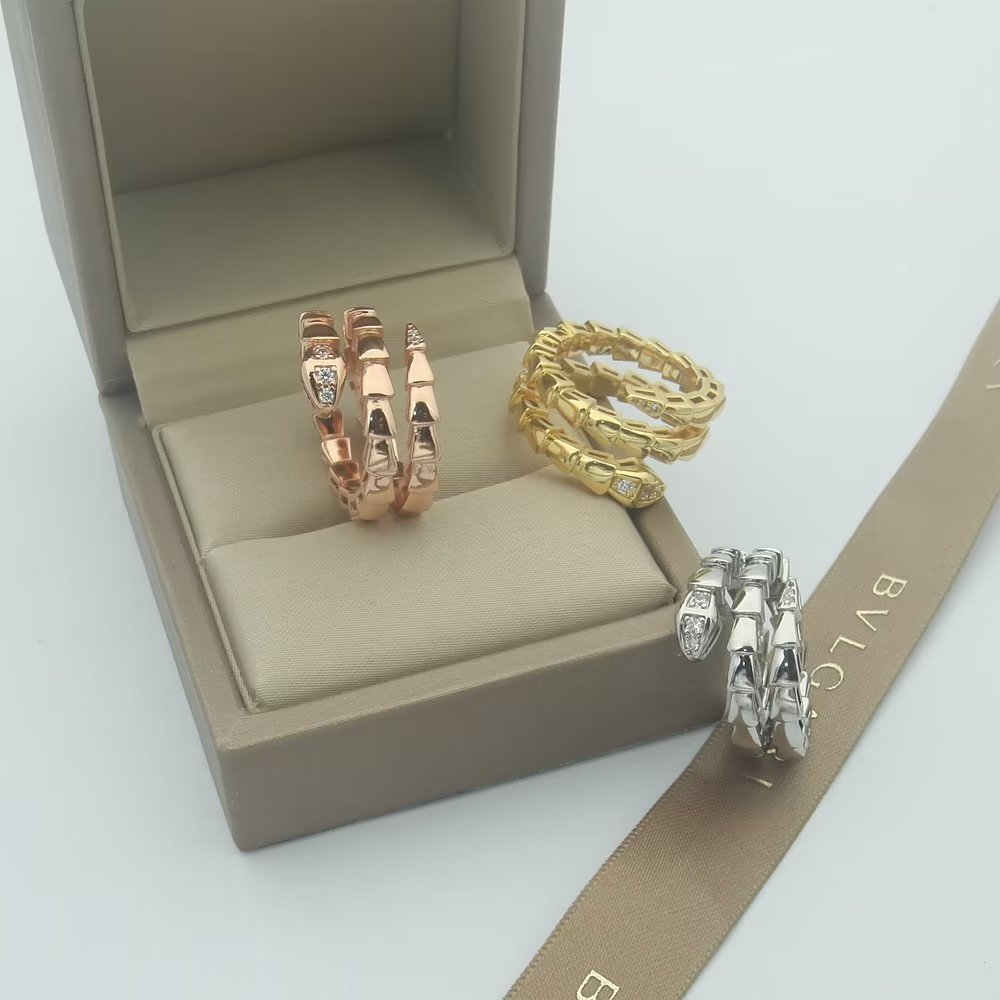 Bvlgari Serpenti Viper Demi Diamond 18K Gold Ring