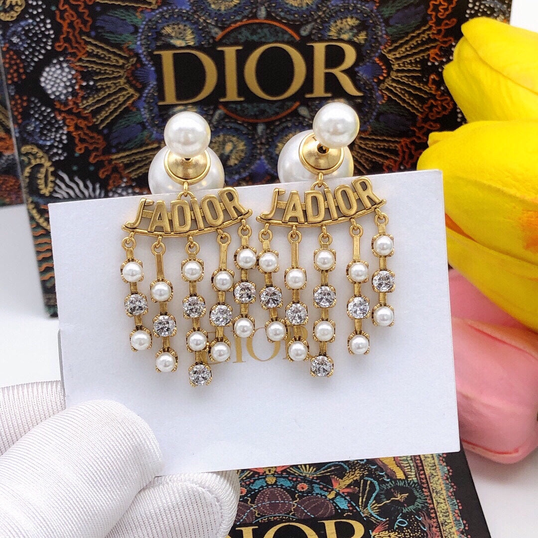 Dior J'Adior Pearl 18K Gold Earrings
