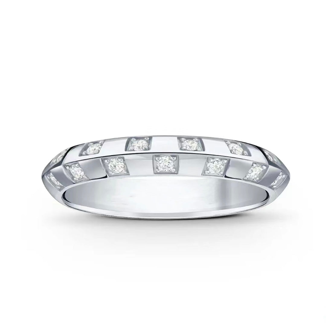 Louis Vuitton Damier Diamonds 18K Gold Ring