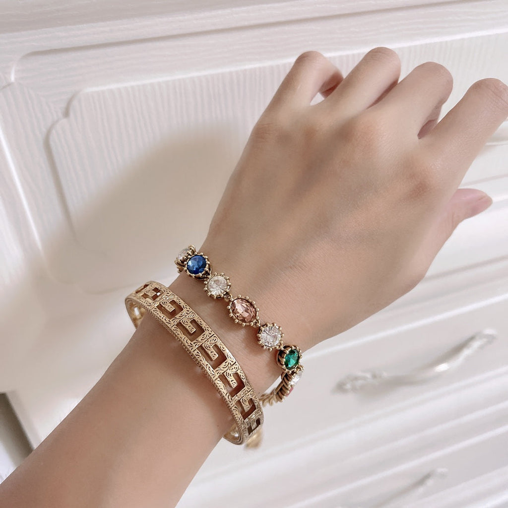 Gucci Double Cube 18K Gold Bracelet