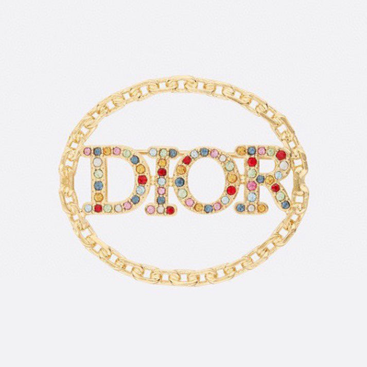 Dior Revolution Color Crystals 18K Gold Brooch