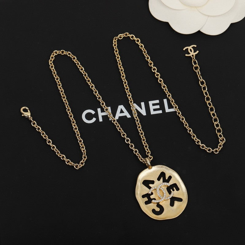 Chanel Script 18K Gold Necklace